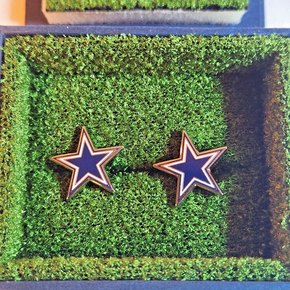 Dallas Cowboys NFL Cufflinks Cufflinks Inc Enamel Silver Tone w/ Box